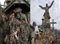 Not just crosses, rosaries, pictures of Jesus and Not just crosses, rosaries, pictures of Jesus and the saints are there. Other things include photographs of Lithuanian patriots also decorate some of